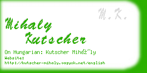 mihaly kutscher business card